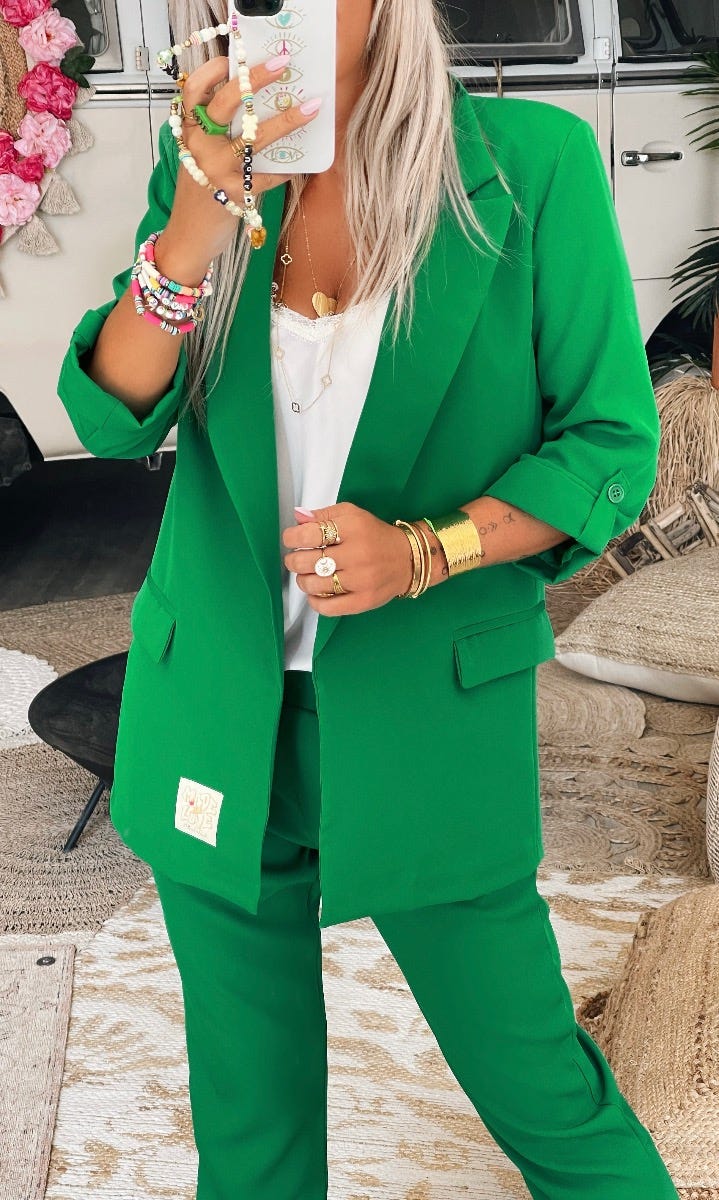 Veste Tailleur Jody Vert Brésil