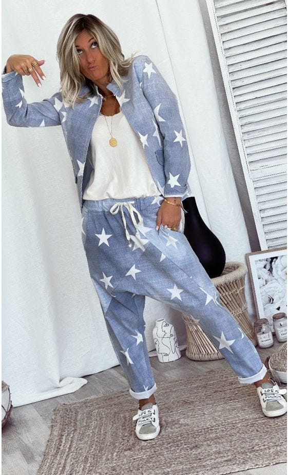 Pantalon Baggy Marlon Bleu Star