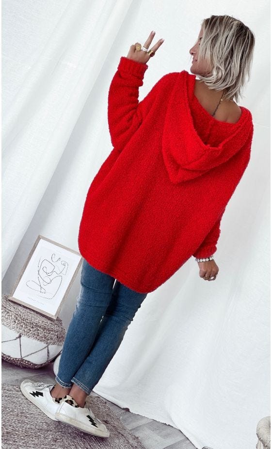 Pull Diego Oversize Rouge