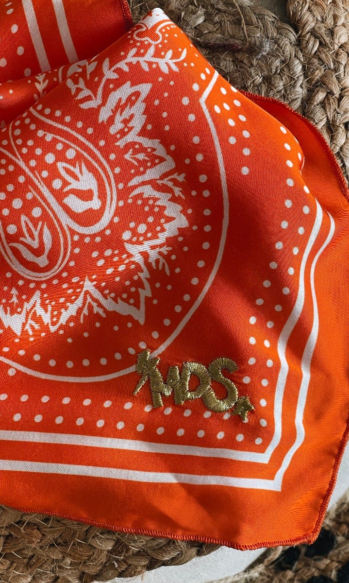 Foulard Théana Satin Bandana Orange